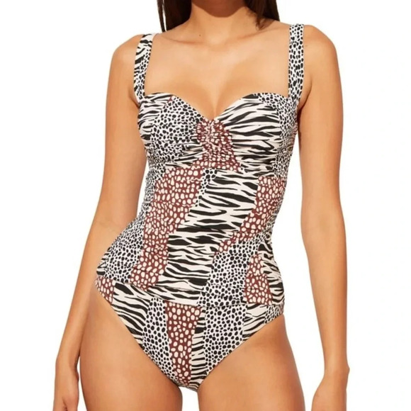 Bleu Rod Beattie Size 20W Leopard L137608 Natural Some Like It Hot Mio One Piece - Picture 1 of 13